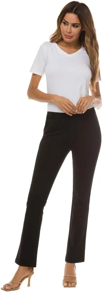 Women's Pull On Barely Bootcut Stretch Dress Pants