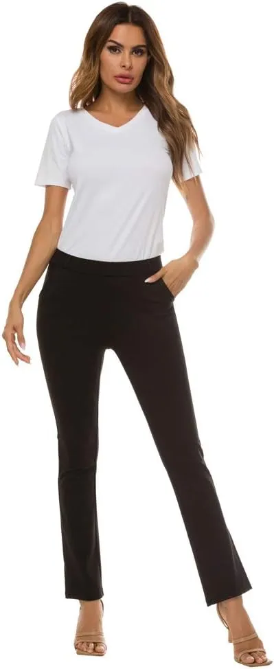 Women's Pull On Barely Bootcut Stretch Dress Pants