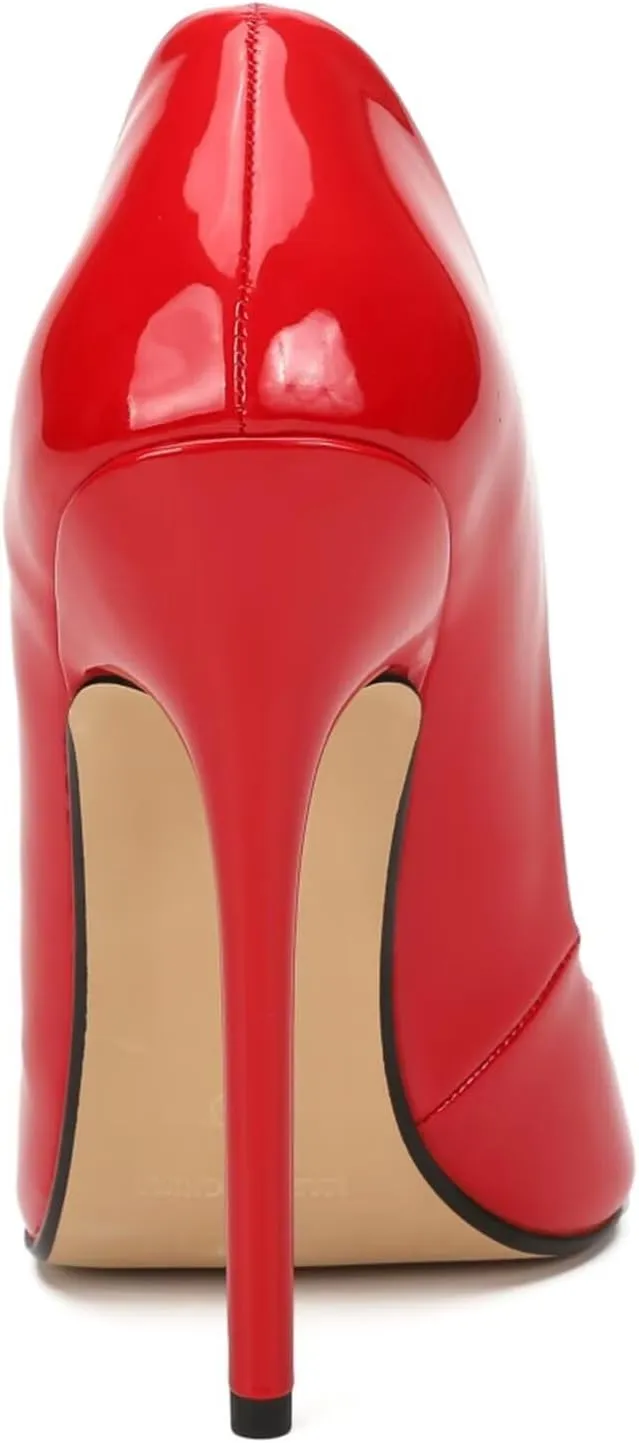 Women's Pumps High Heels 5.7 inch, Classic Sexy Pointed Toe Black Stiletto Heels Dress Wedding Party Office Shoes Slip On Plus Size