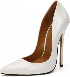 Women's Pumps High Heels 5.7 inch, Classic Sexy Pointed Toe Black Stiletto Heels Dress Wedding Party Office Shoes Slip On Plus Size