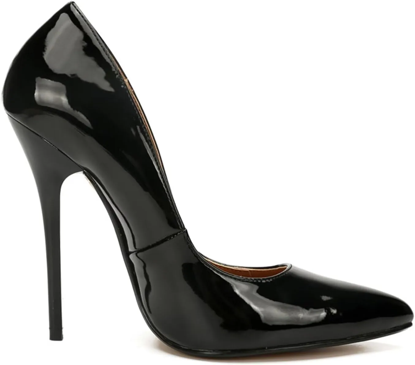 Women's Pumps High Heels 5.7 inch, Classic Sexy Pointed Toe Black Stiletto Heels Dress Wedding Party Office Shoes Slip On Plus Size
