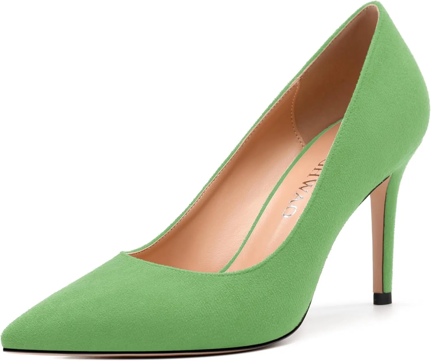 Womens Pumps Pointed Toe Stiletto High Heels Fashion Solid Suede Slip On Shoes for Women