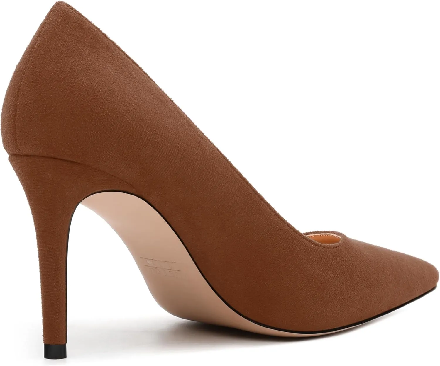 Womens Pumps Pointed Toe Stiletto High Heels Fashion Solid Suede Slip On Shoes for Women
