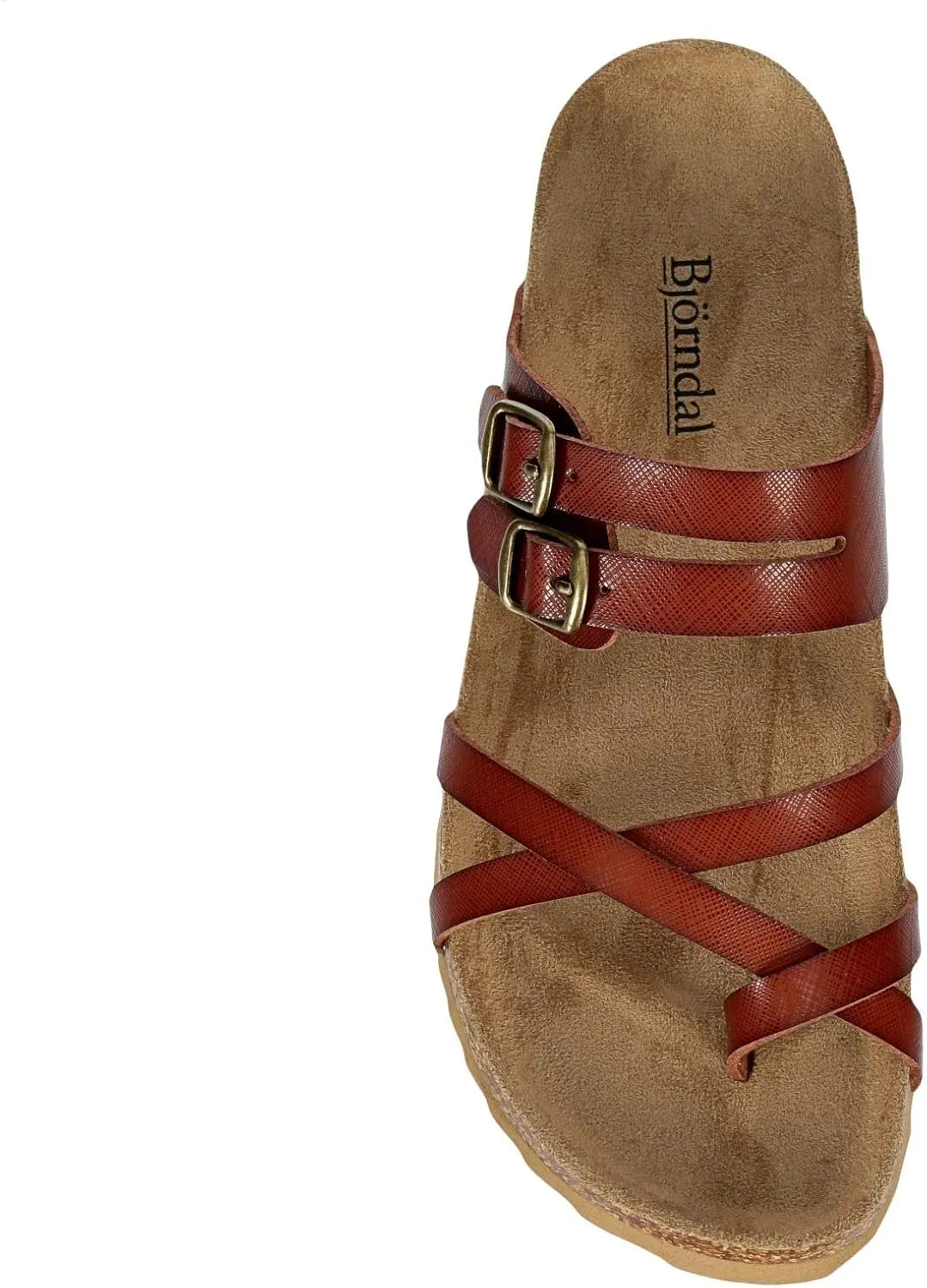 Women's Sami - Casual Faux Cork Footbed Comfort Slip On Sandals