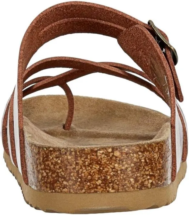 Women's Sami - Casual Faux Cork Footbed Comfort Slip On Sandals