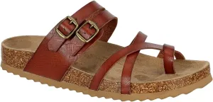 Women's Sami - Casual Faux Cork Footbed Comfort Slip On Sandals