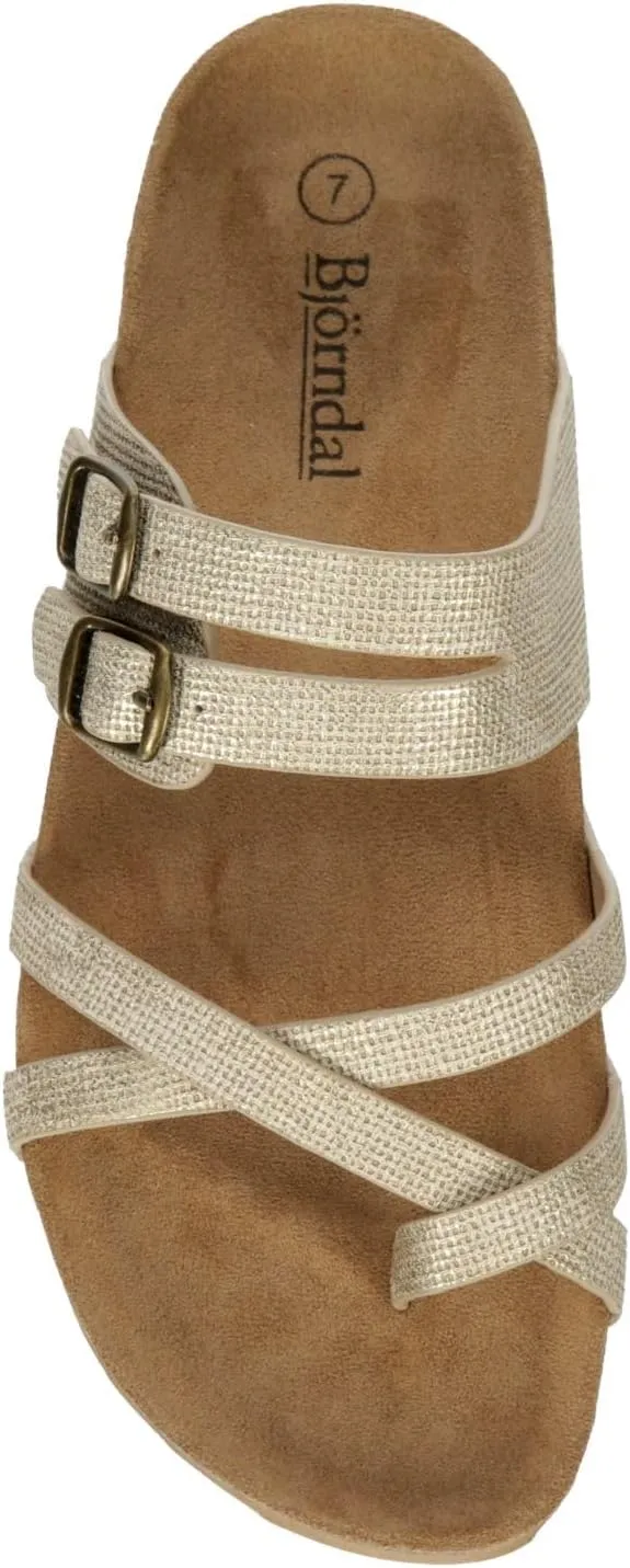 Women's Sami - Casual Faux Cork Footbed Comfort Slip On Sandals