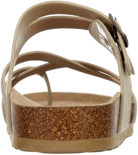 Women's Sami - Casual Faux Cork Footbed Comfort Slip On Sandals