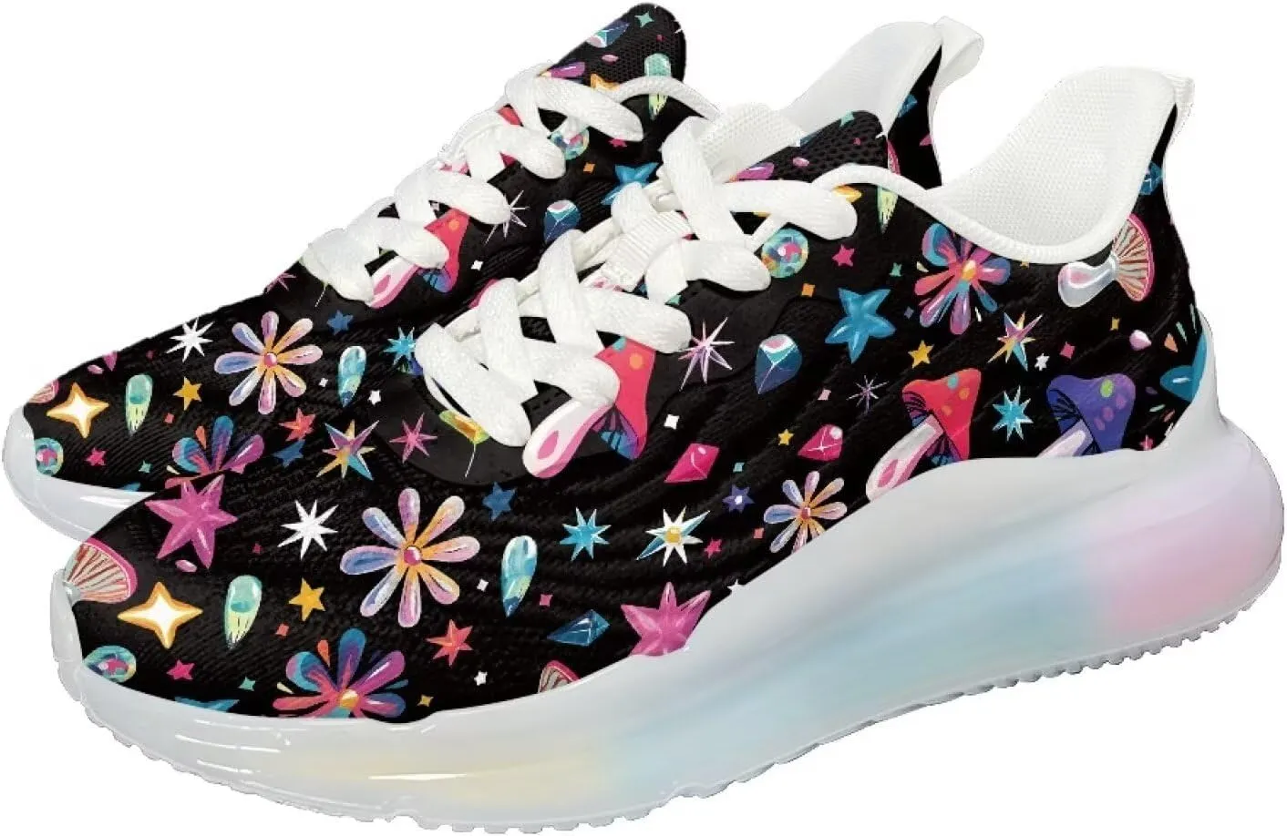 Women's Shoes Breathable Cozy Lightweight Footwear Running Sneaker Anti-Skid Air Cushion Walking Shoes Women US 6-11