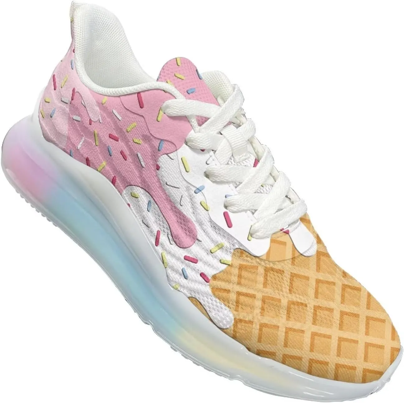 Women's Shoes Breathable Cozy Lightweight Footwear Running Sneaker Anti-Skid Air Cushion Walking Shoes Women US 6-11