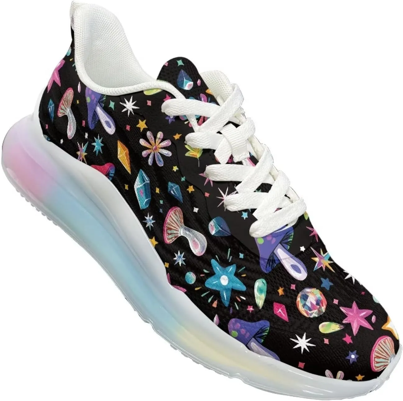 Women's Shoes Breathable Cozy Lightweight Footwear Running Sneaker Anti-Skid Air Cushion Walking Shoes Women US 6-11