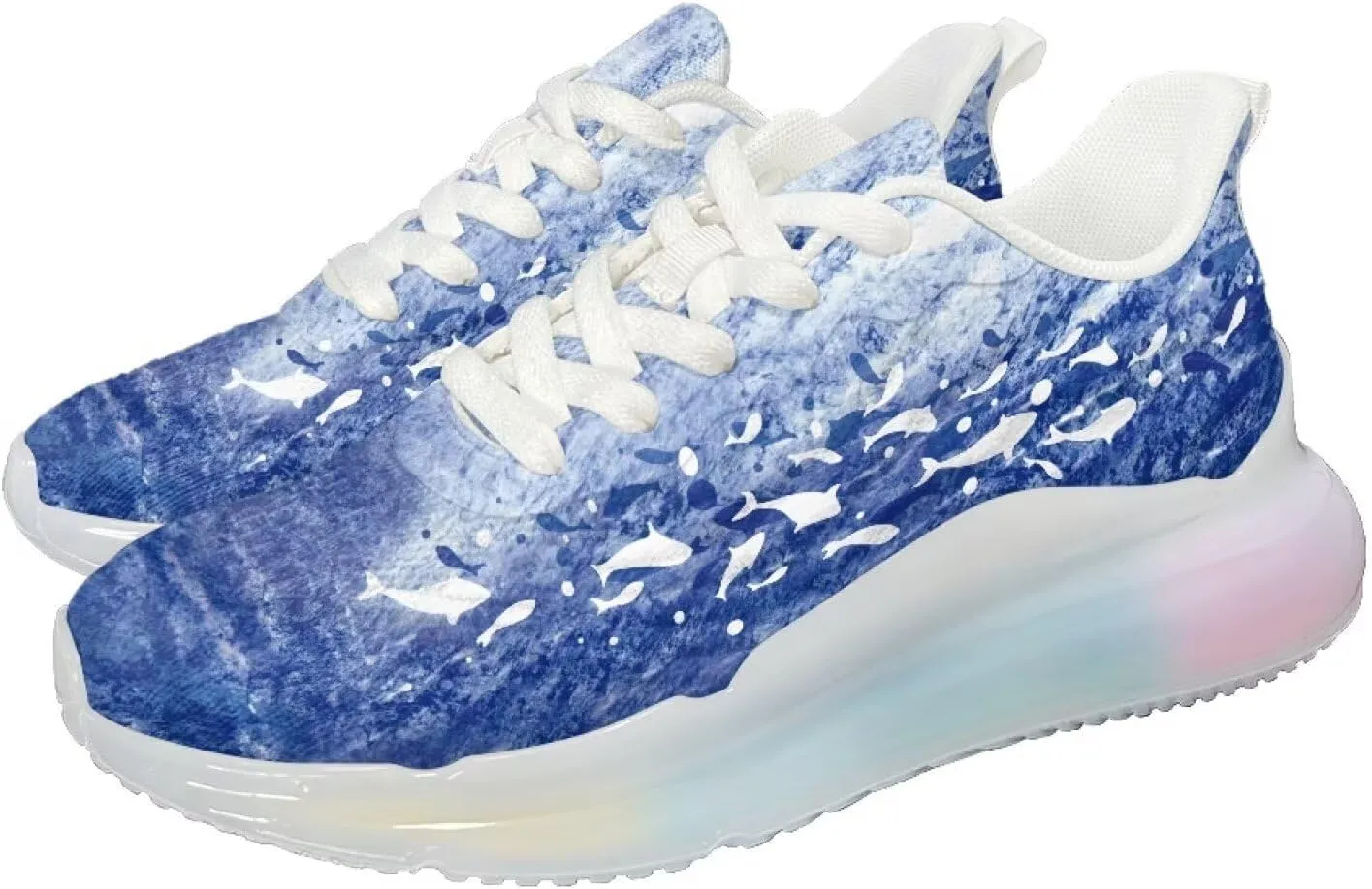 Women's Shoes Breathable Cozy Lightweight Footwear Running Sneaker Anti-Skid Air Cushion Walking Shoes Women US 6-11
