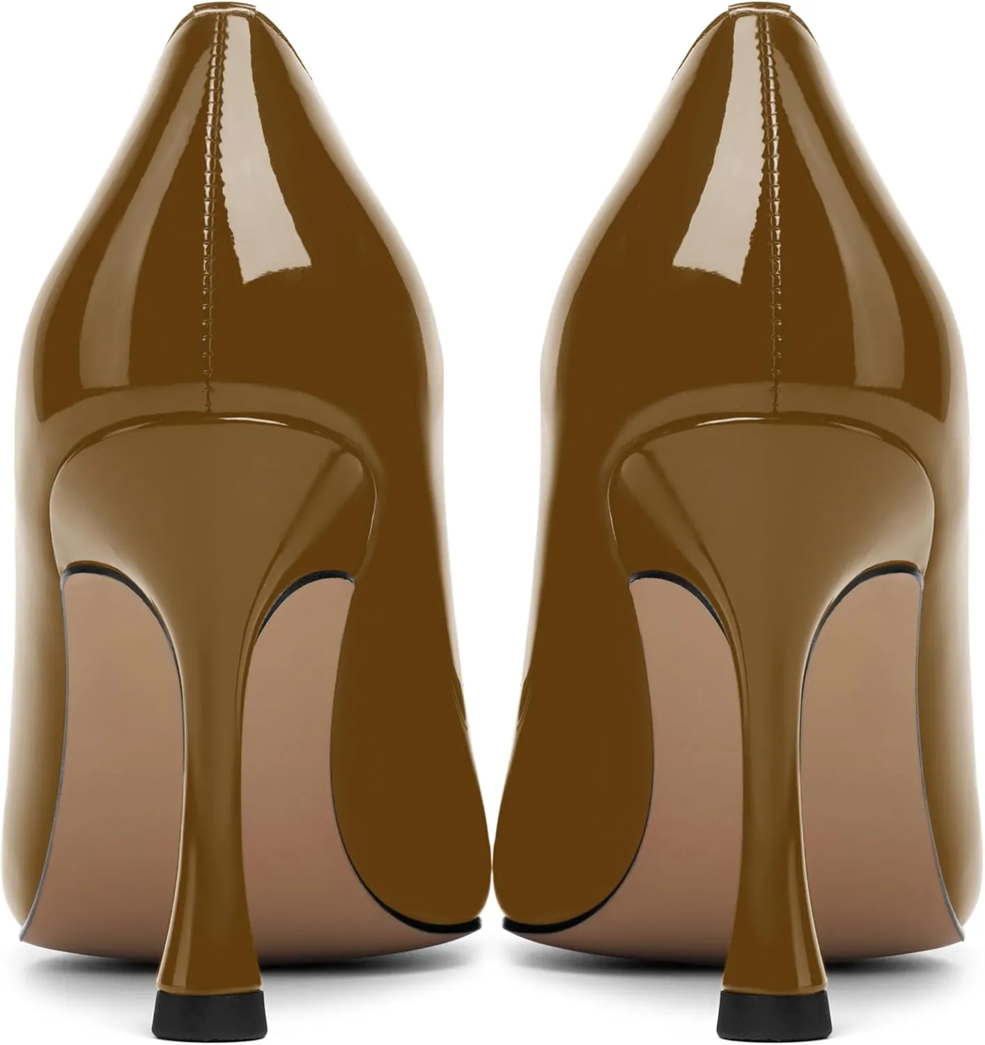 Womens Slip On Wedding Dress Pointed Toe Patent Stiletto High Heel Pumps Shoes 3.3 Inch