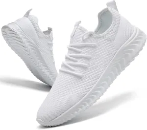 Women's Tennis Running Shoes Lightweight Slip On Walking Shoes Breathable Athletic Sport Gym Workout Jogging Fitness Sneaker