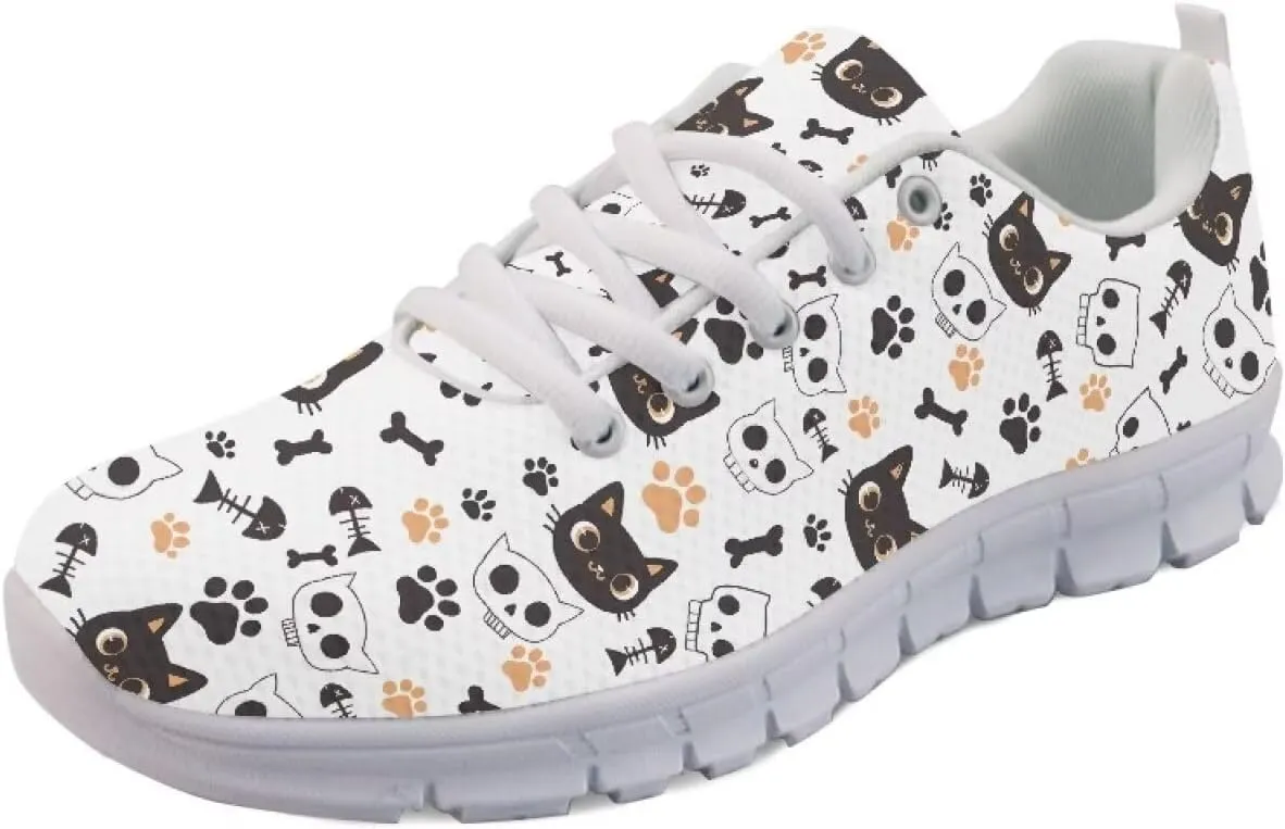 Women's Tennis Workout Sneakers Outdoor Walking Non-Slip Casual Cozy Shoes Lightweight Work Lace-Up Sneaker for Womens US 5-12