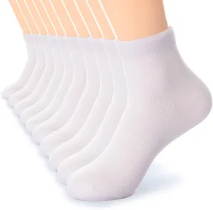 Women's Thin & Warm Cotton Ankle Socks - Quarter Cut, 5/10/25 Pairs