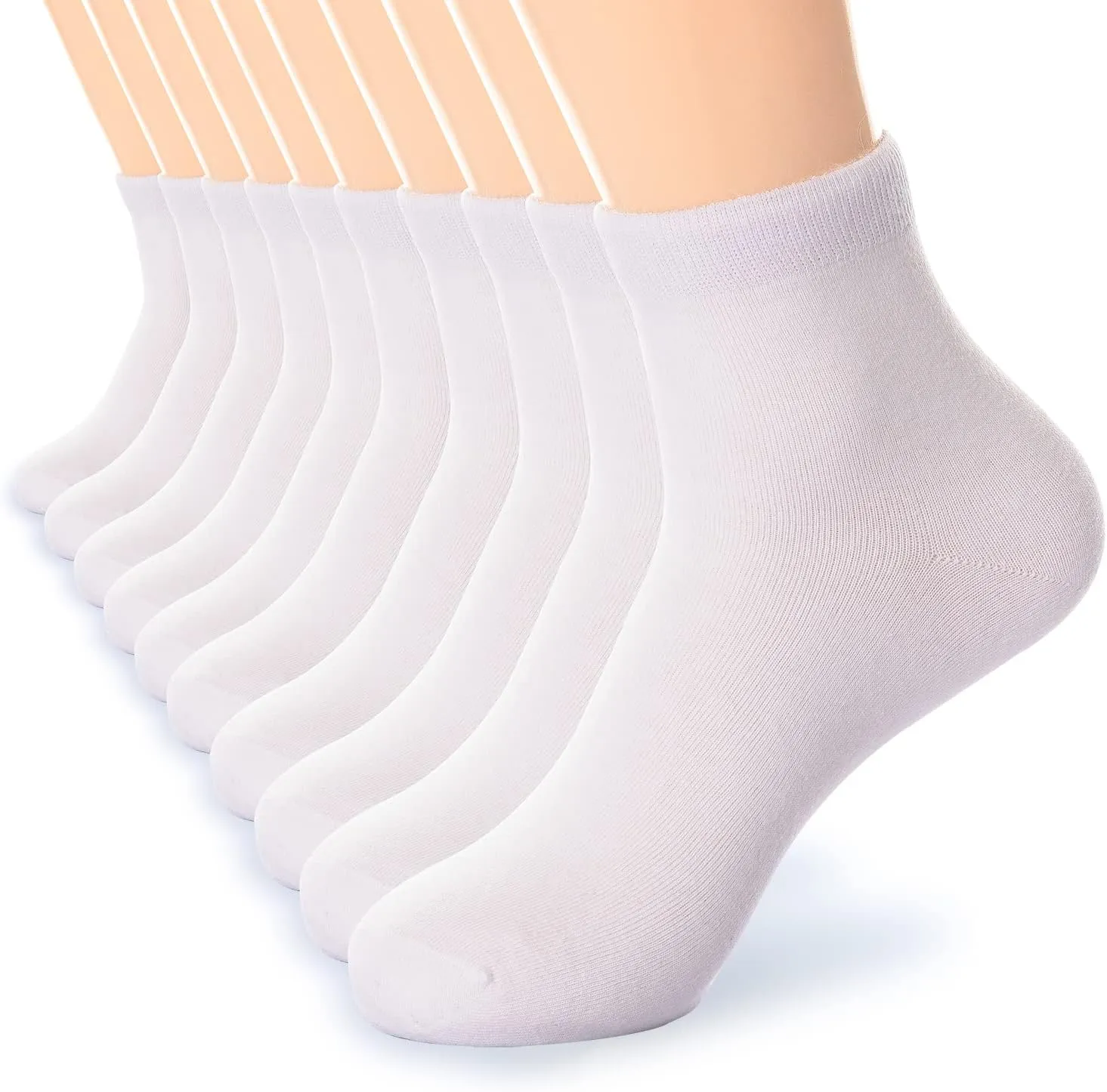 Women's Thin & Warm Cotton Ankle Socks - Quarter Cut, 5/10/25 Pairs