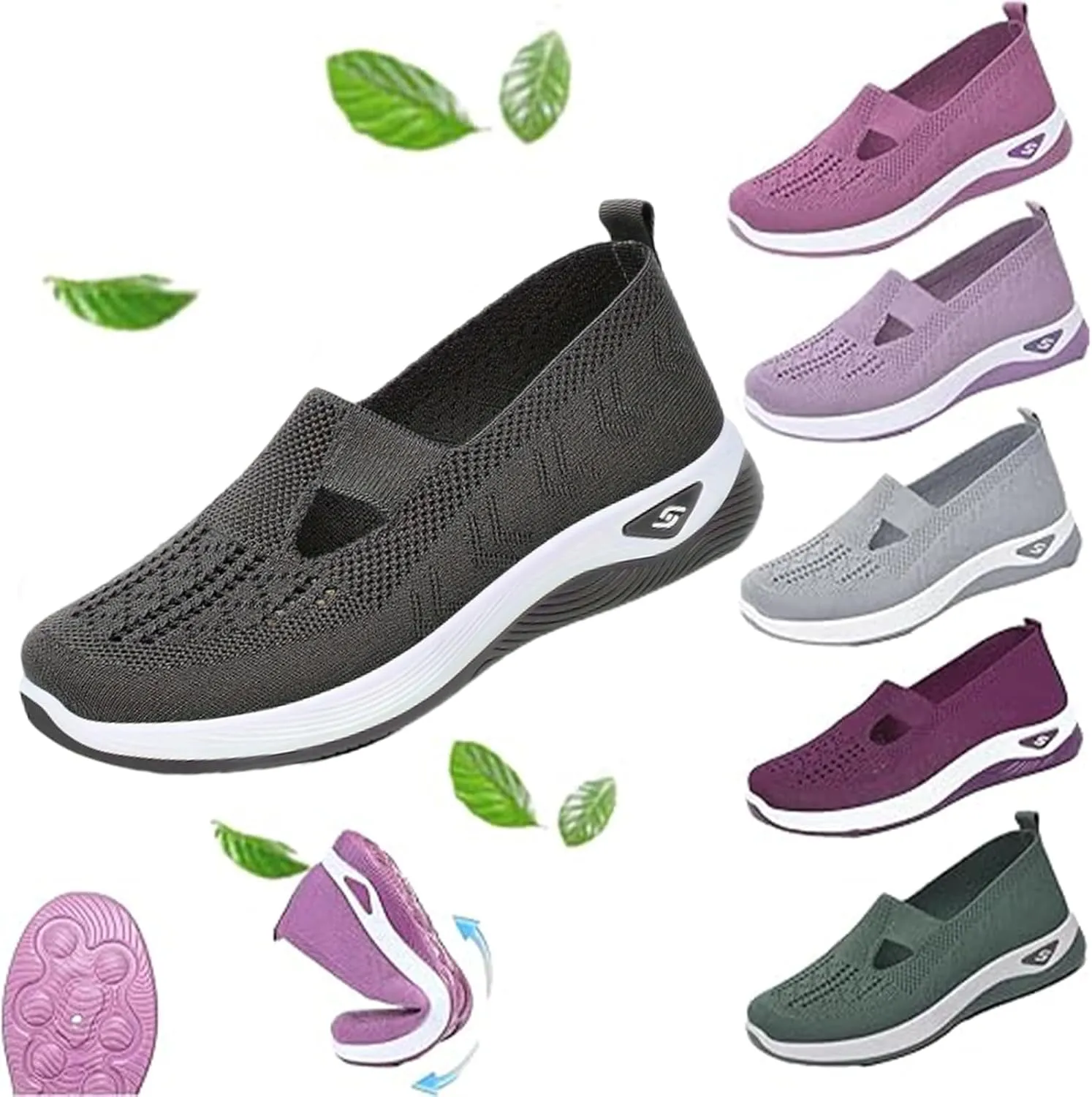 Women's Woven Orthopedic Breathable Soft Shoes,Zapatos Ortopédicos para Mujer, Women's Woven Orthopedic Breathable Soft Sole Shoes