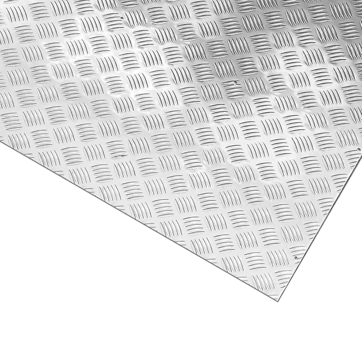 Xadnitu 24" x 96" Aluminum Plate Sheet, 8 Ft Embossed Aluminum Checker Tread Plates for Cargo Trailers, Staircase Steps, DIY Project