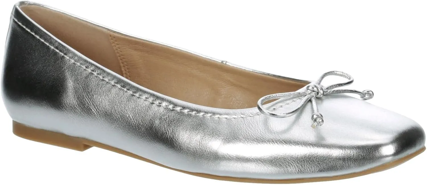 XAPPEAL Avery - Women's Slip-On Square Toe Ballet Flat with Bow