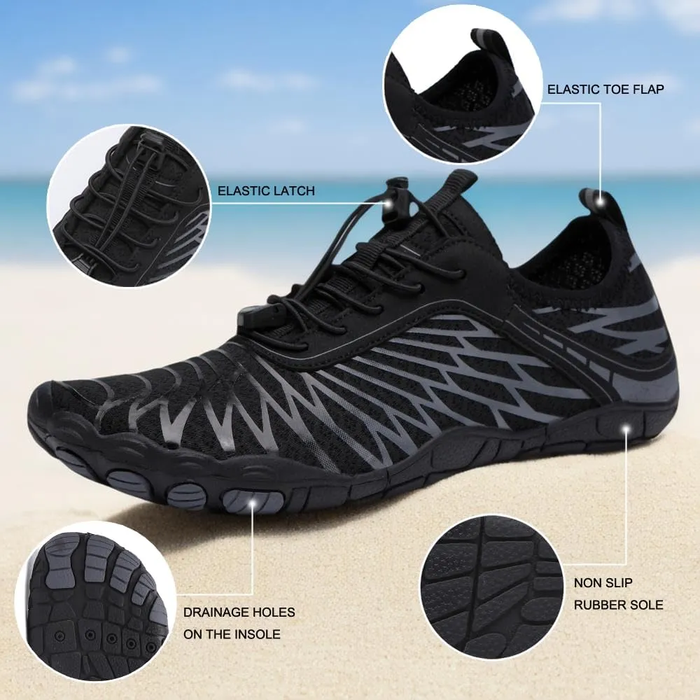 XNIRON Hike Barefoot Shoes for Womens Men,Quick Dry Water Shoes,Beach Pool Aqua Swim Surf Hiking Walking Shoes,Non-Slip Athletic Footwear Wide Toe Water Shoes