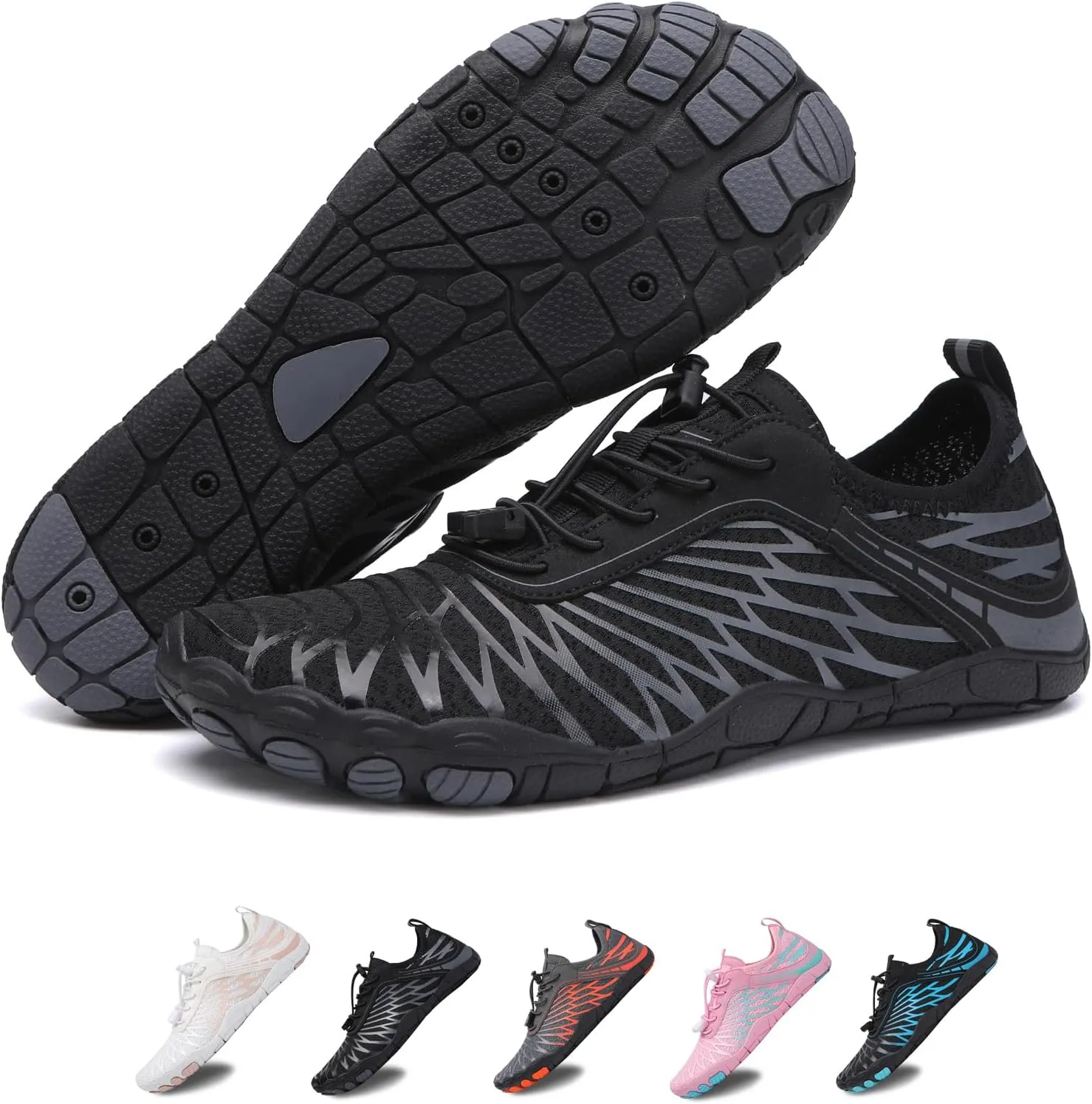 XNIRON Hike Barefoot Shoes for Womens Men,Quick Dry Water Shoes,Beach Pool Aqua Swim Surf Hiking Walking Shoes,Non-Slip Athletic Footwear Wide Toe Water Shoes