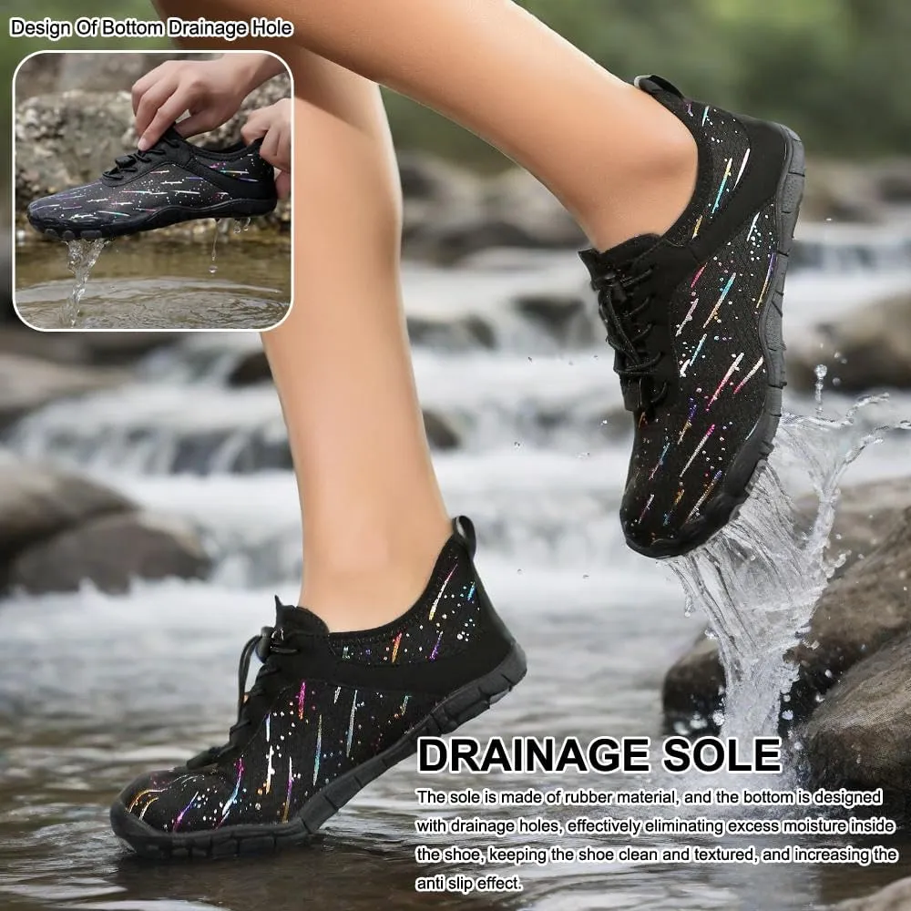 XNIRON Hike Barefoot Shoes for Womens Men,Quick Dry Water Shoes,Beach Pool Aqua Swim Surf Hiking Walking Shoes,Non-Slip Athletic Footwear Wide Toe Water Shoes