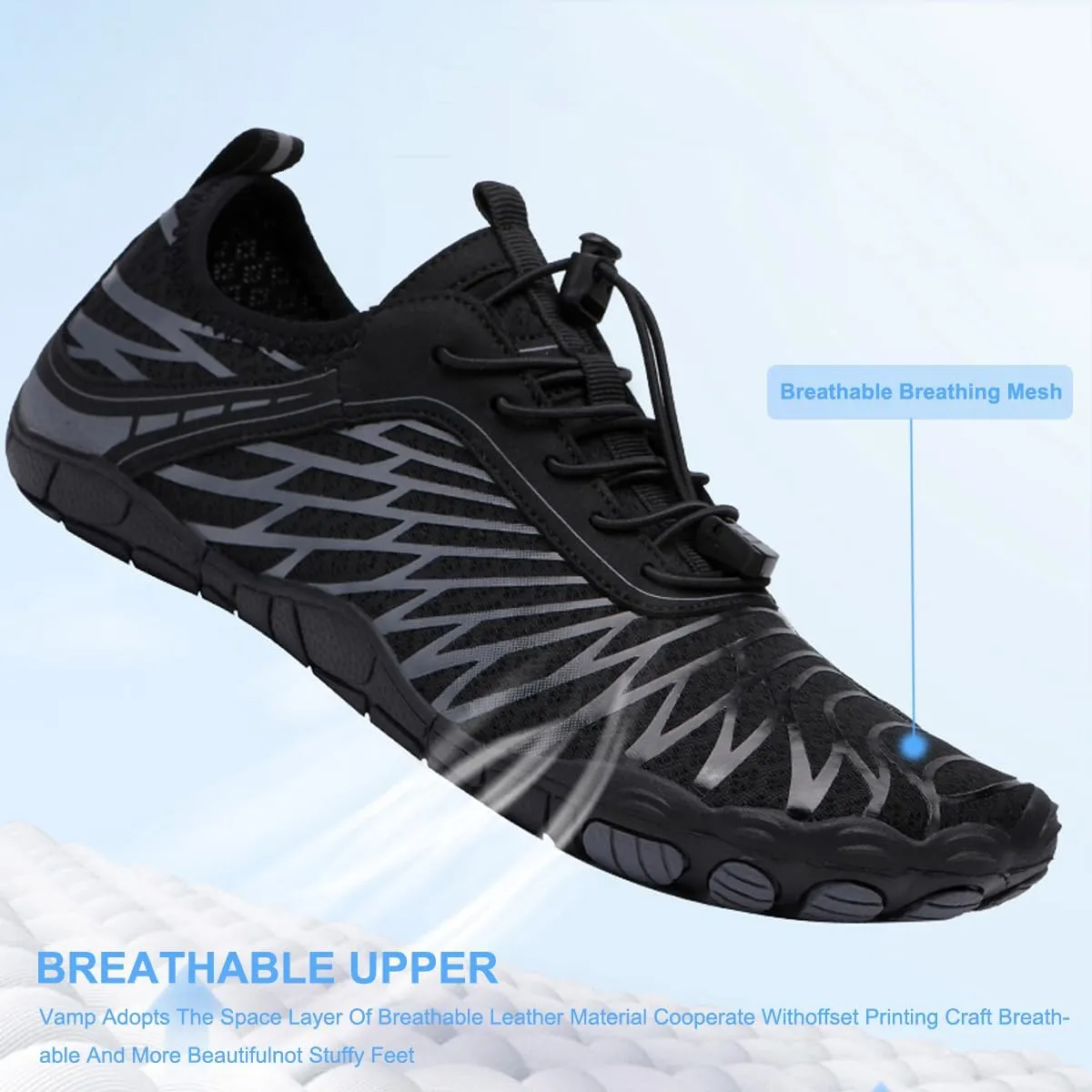 XNIRON Hike Barefoot Shoes for Womens Men,Quick Dry Water Shoes,Beach Pool Aqua Swim Surf Hiking Walking Shoes,Non-Slip Athletic Footwear Wide Toe Water Shoes