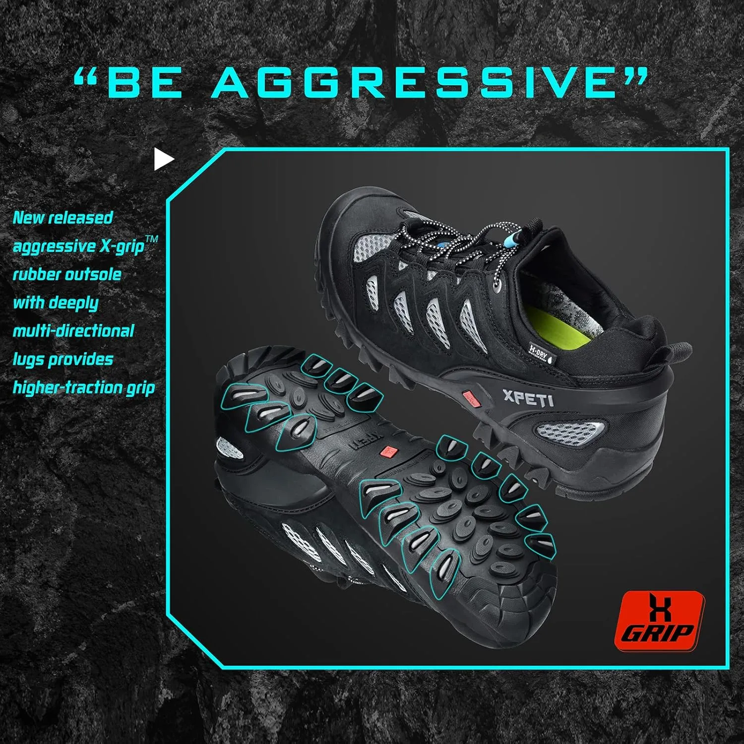 XPETI Men’s Pathfinder Low Stretch Waterproof Hiking Shoes
