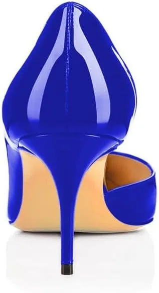 XYD Women D'Orsay Low Heels 2.5 Inch Comfort Slip-on Pointed Toe Sexy Pumps Casual Office Professional Shoes