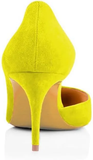 XYD Women D'Orsay Low Heels 2.5 Inch Comfort Slip-on Pointed Toe Sexy Pumps Casual Office Professional Shoes