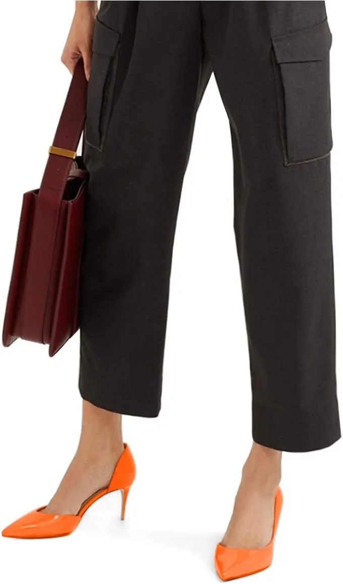 XYD Women D'Orsay Low Heels 2.5 Inch Comfort Slip-on Pointed Toe Sexy Pumps Casual Office Professional Shoes
