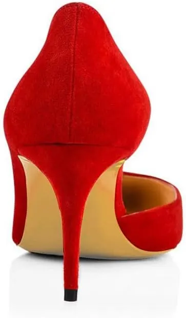 XYD Women D'Orsay Low Heels 2.5 Inch Comfort Slip-on Pointed Toe Sexy Pumps Casual Office Professional Shoes
