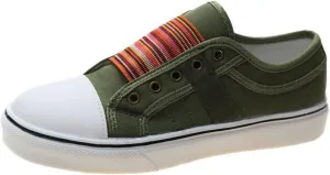 YIBLBOX Women's Canvas Slip on Sneakers Casual Slip on Walking Shoes Womens Flat Dress Shoes Non Slip Work Shoes