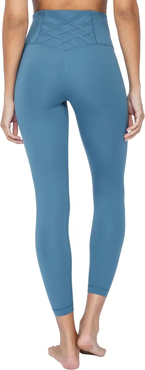 Yogalicious High Waist Squat Proof Criss Cross V-Back Ankle Length Leggings