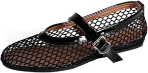 YXCFEWD Ballet Flats Shoes for Women Mary Jane Mesh Ballet Flats for Girls