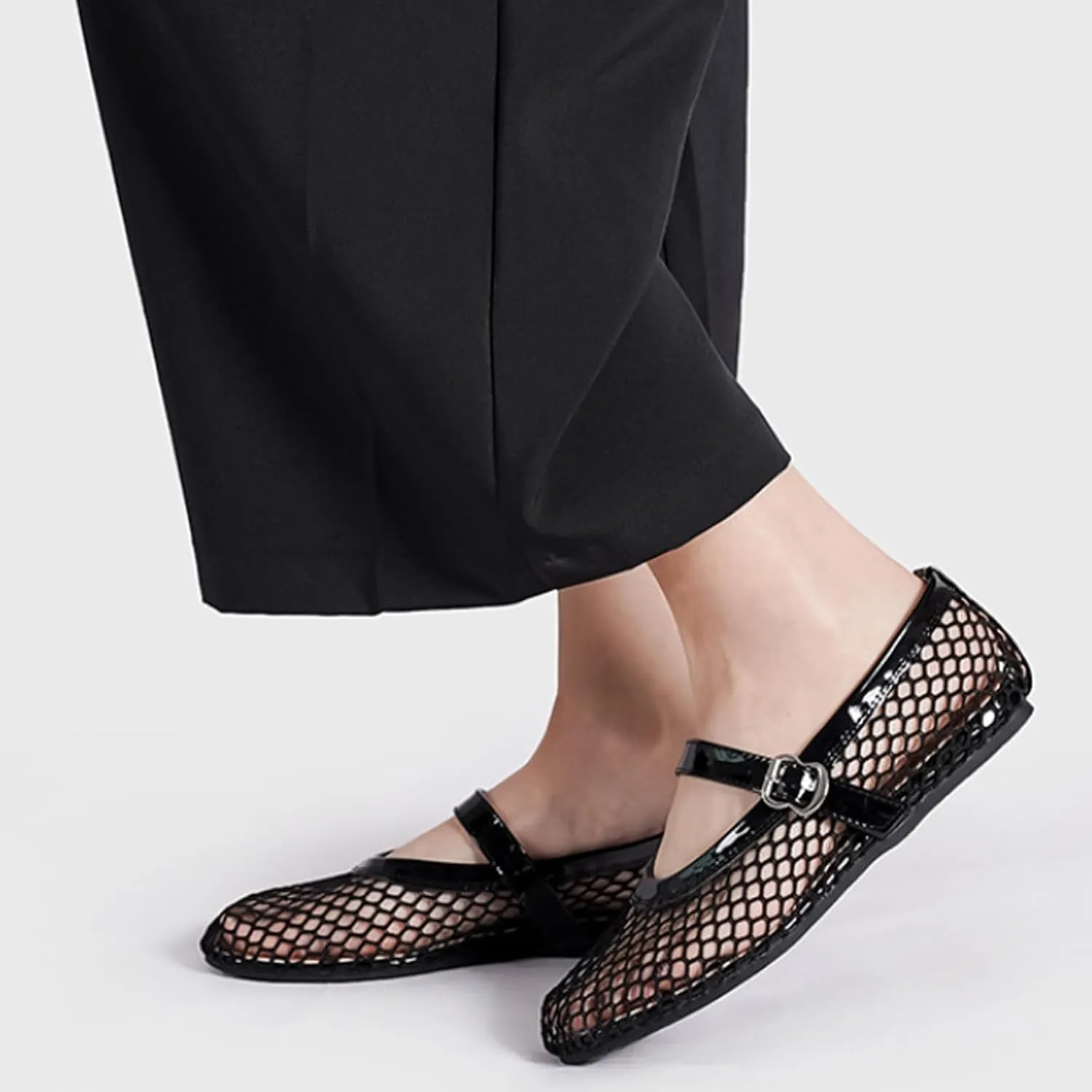 YXCFEWD Ballet Flats Shoes for Women Mary Jane Mesh Ballet Flats for Girls
