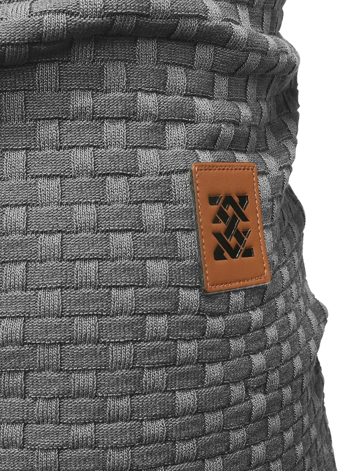 Zaitun Men's Short Sleeve Hoodie Shirt Casual Waffle Knitted Pullover Sweater