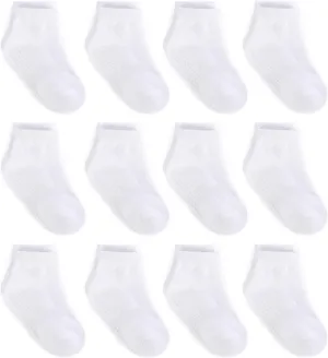 ZAPLES Baby Non Slip Grip Ankle Socks with Anti Skid Grippers Boys Girls Low Cut for Infants Toddlers Kids