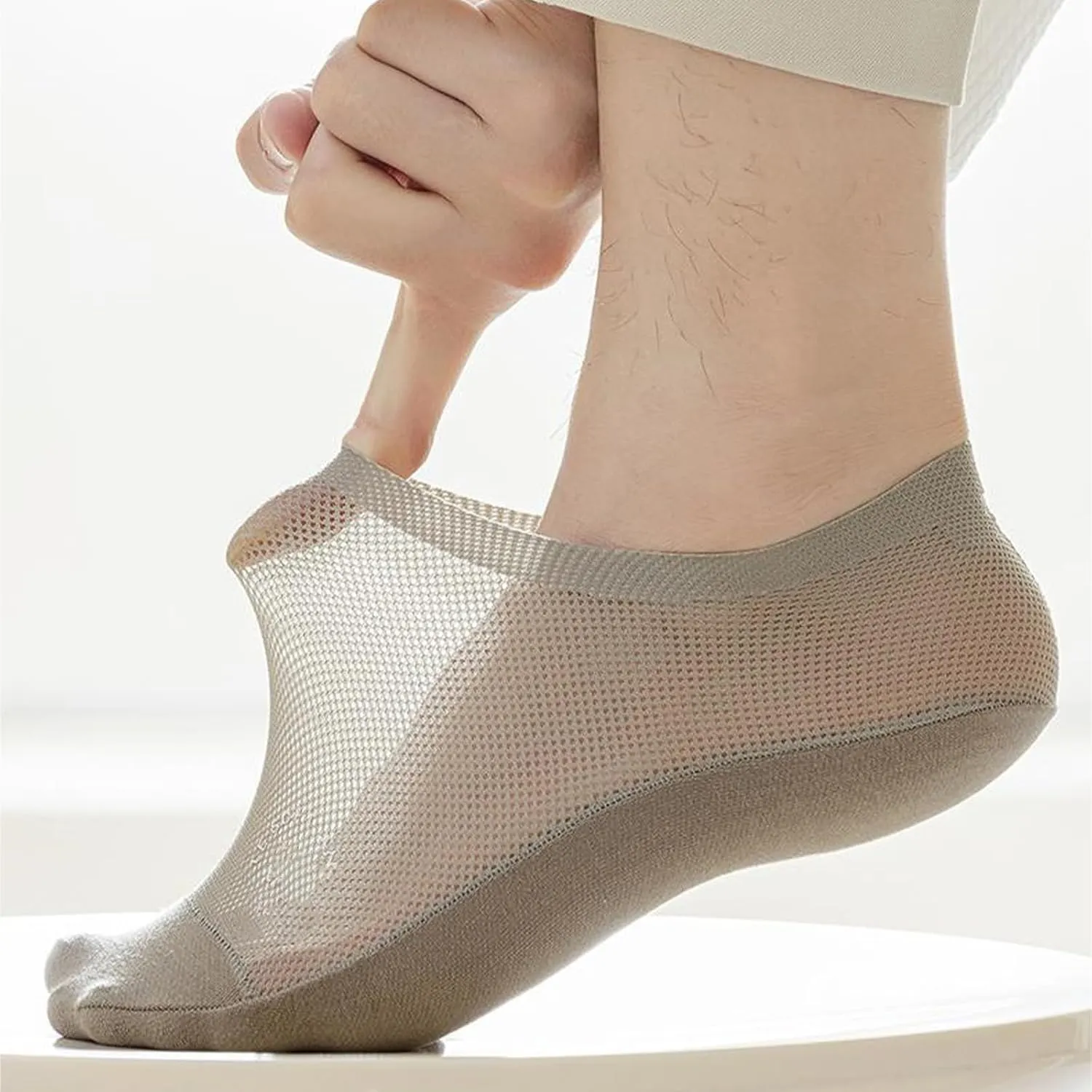 Zeanaturals Ultra Thin Liner Non Slip No Show Socks, No Show Socks Women Men, Soft Breathable Ice Silk Sock