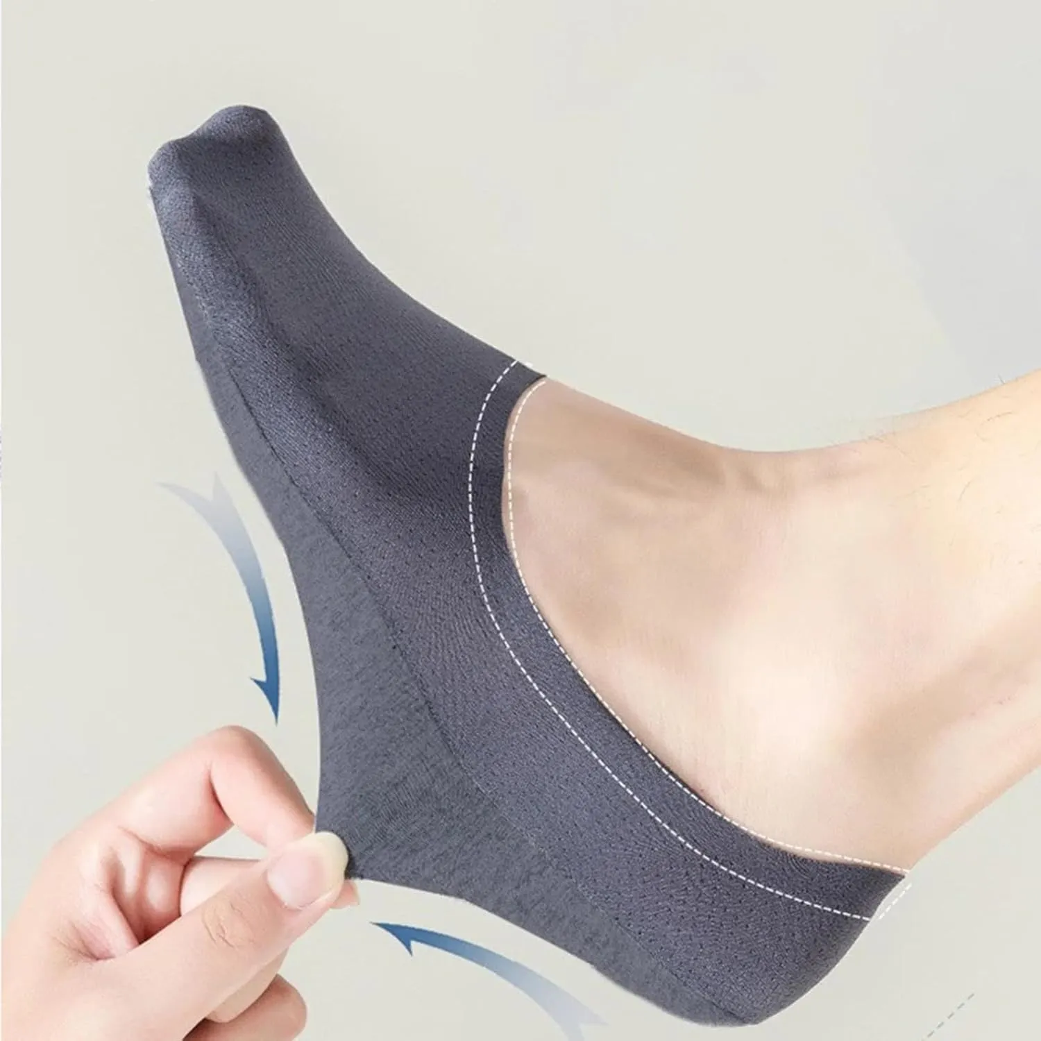 Zeanaturals Ultra Thin Liner Non Slip No Show Socks, No Show Socks Women Men, Soft Breathable Ice Silk Sock