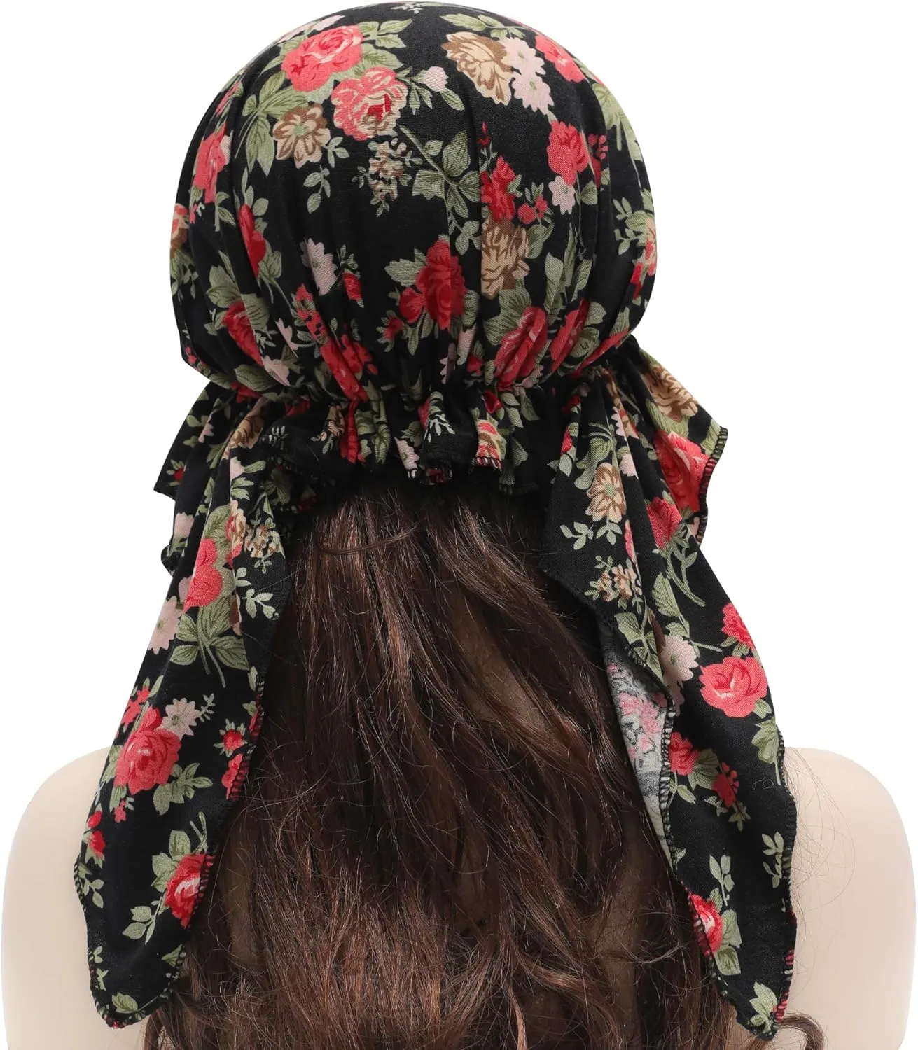 ZLYC Chemo Headwear for Women Brim Visor Head Scarf Pre Tied Headwraps Lightweight Skull Cap
