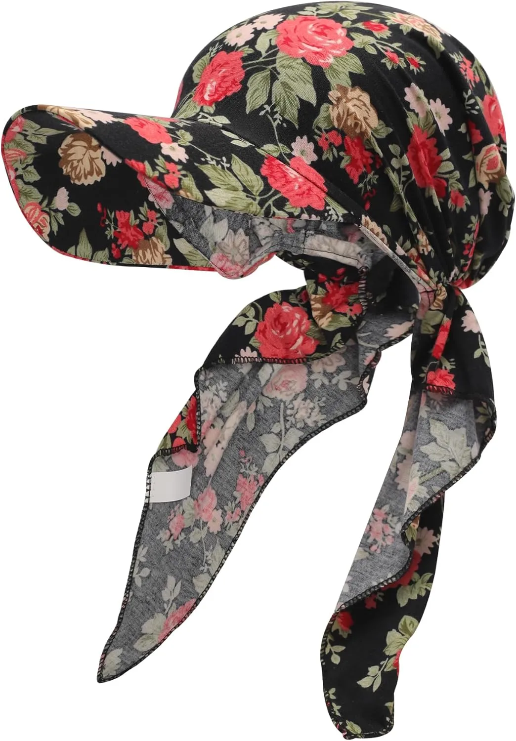 ZLYC Chemo Headwear for Women Brim Visor Head Scarf Pre Tied Headwraps Lightweight Skull Cap