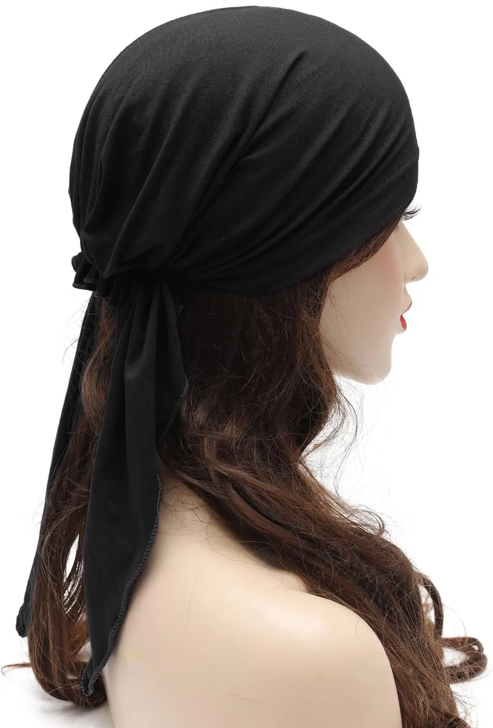ZLYC Chemo Headwear Pre Tied Head Scarf Headwraps Lightweight Turban Beanie Cap for Women