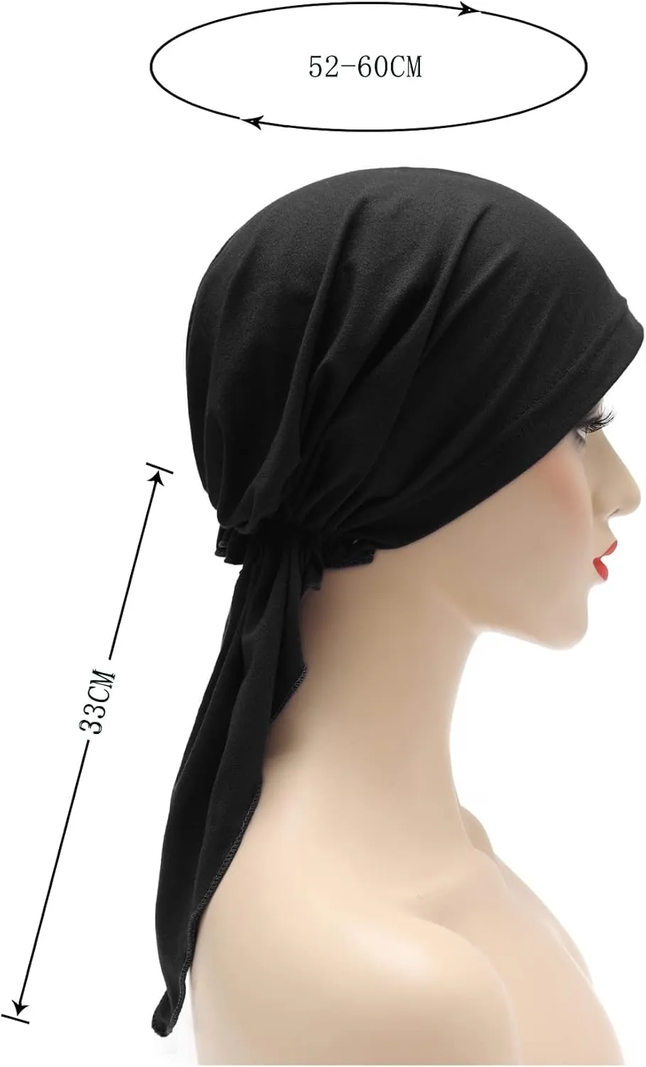 ZLYC Chemo Headwear Pre Tied Head Scarf Headwraps Lightweight Turban Beanie Cap for Women